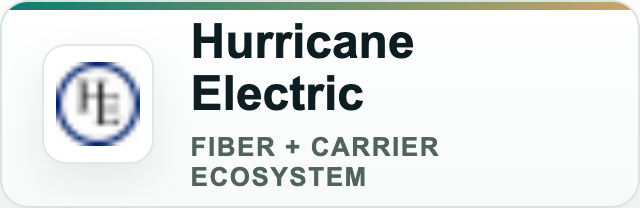 Hurricane Electric — supported by A & G